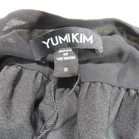 Yumi Kim Black Santorini Midi Sleeveless Ruffle Hem Dress Size S - Picture 10 of 10